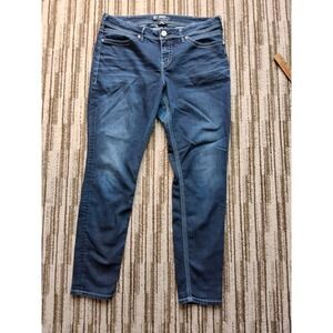 Silver Jeans Co Suki Mid Slim Leg Dark Wash Denim Jeans Size 16 L31